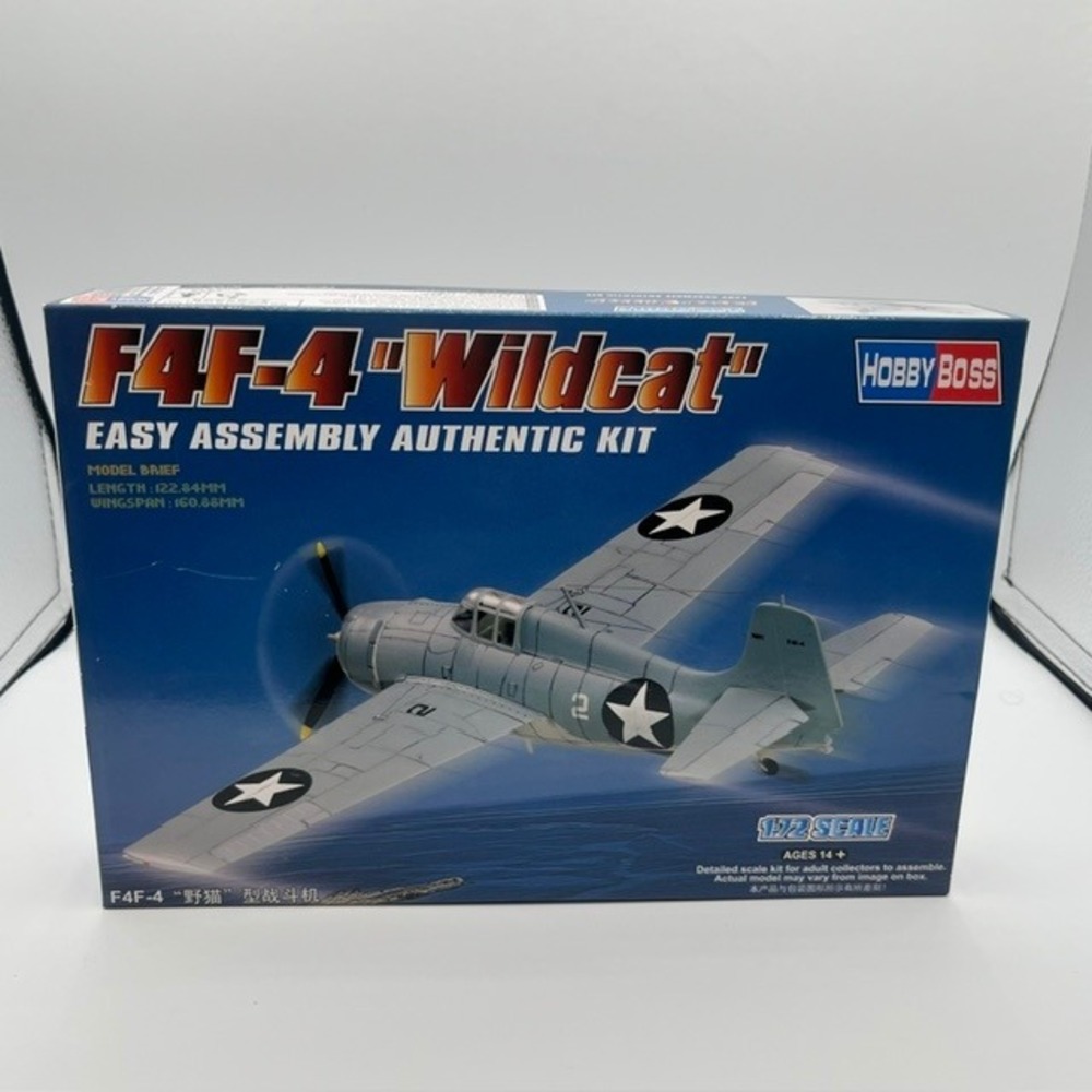 Hobby Boss F4F-4 Wildcat Easy Assembly Authentic Kit 1/72 Scale Model 80220